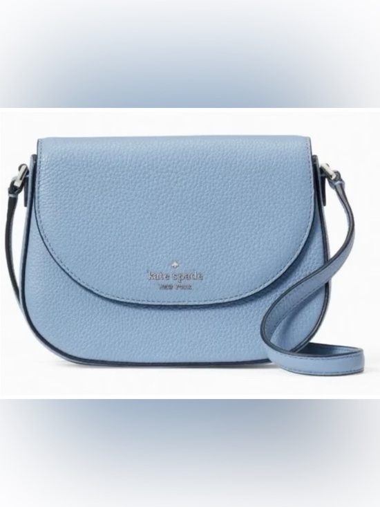 kate spade Handbags - Kate Spade Leila Blue Mini Flap Crossbody Purse Bag
